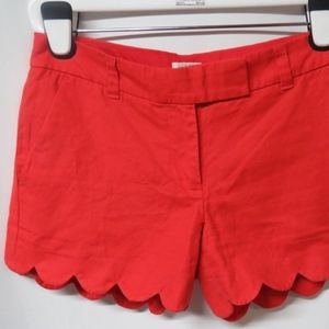 J.Crew 4' scallop hem shorts